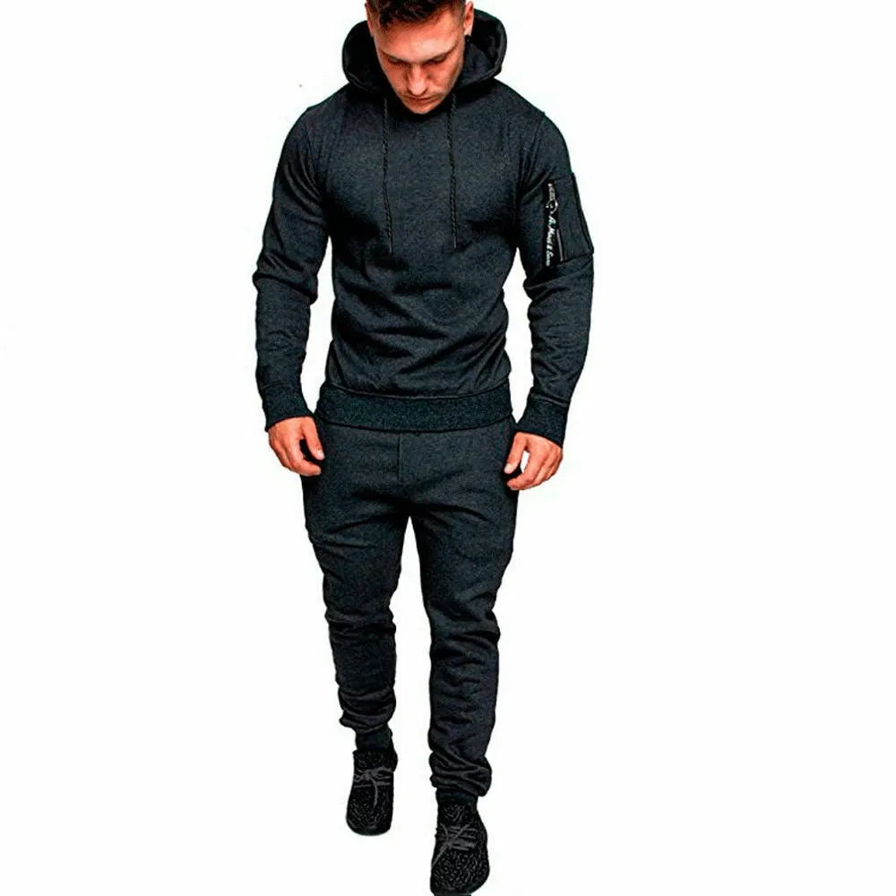 Shawbest-Mens Camouflage Slim Fit Tracksuit