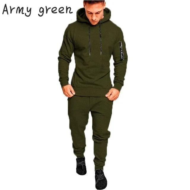 Shawbest-Mens Camouflage Slim Fit Tracksuit