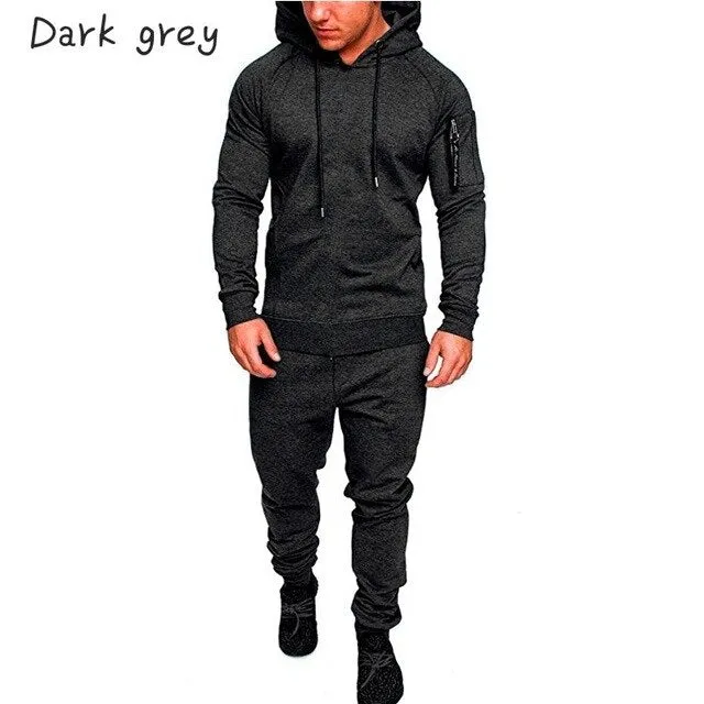 Shawbest-Mens Camouflage Slim Fit Tracksuit