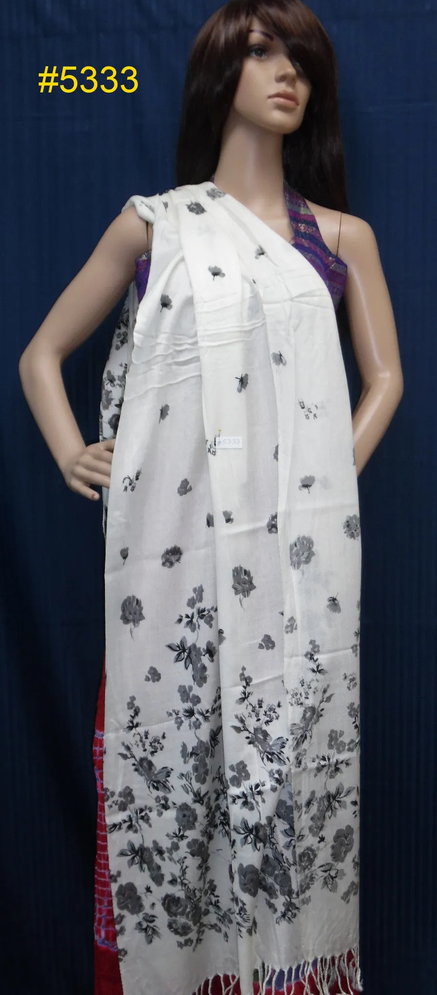 Shawl 5334 Pashmina Angora Kashmiri Winter Shawl Wrap Shieno