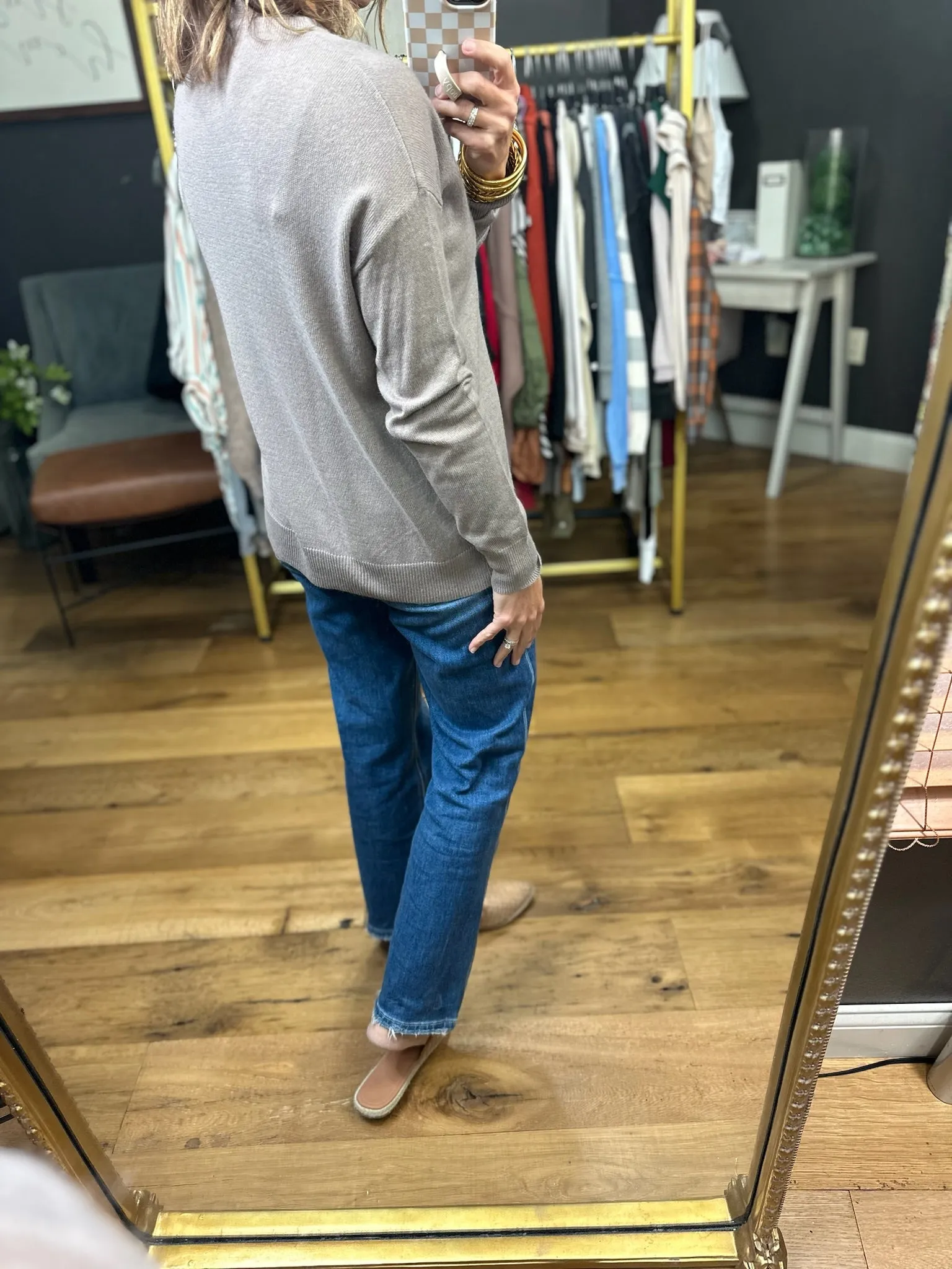 Side Out Mock-Neck Textured Top - Multiple Options