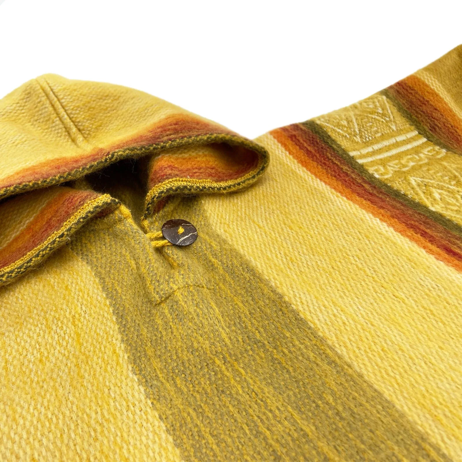 Sigsig - Lightweight Baby Alpaca Wool Hooded Poncho - Amber - unisex