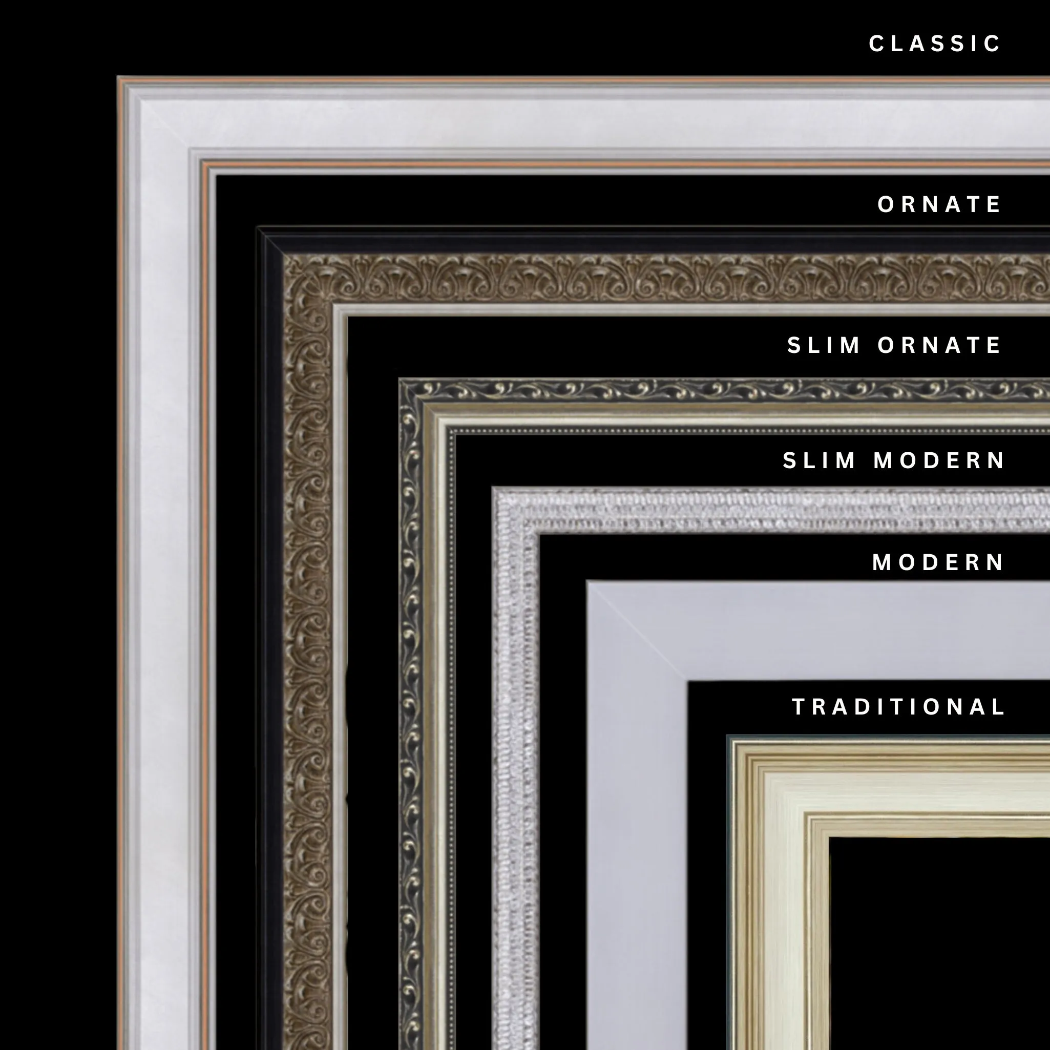 Silver 42x33 Picture Frame Ornate Traditional Classic Antique