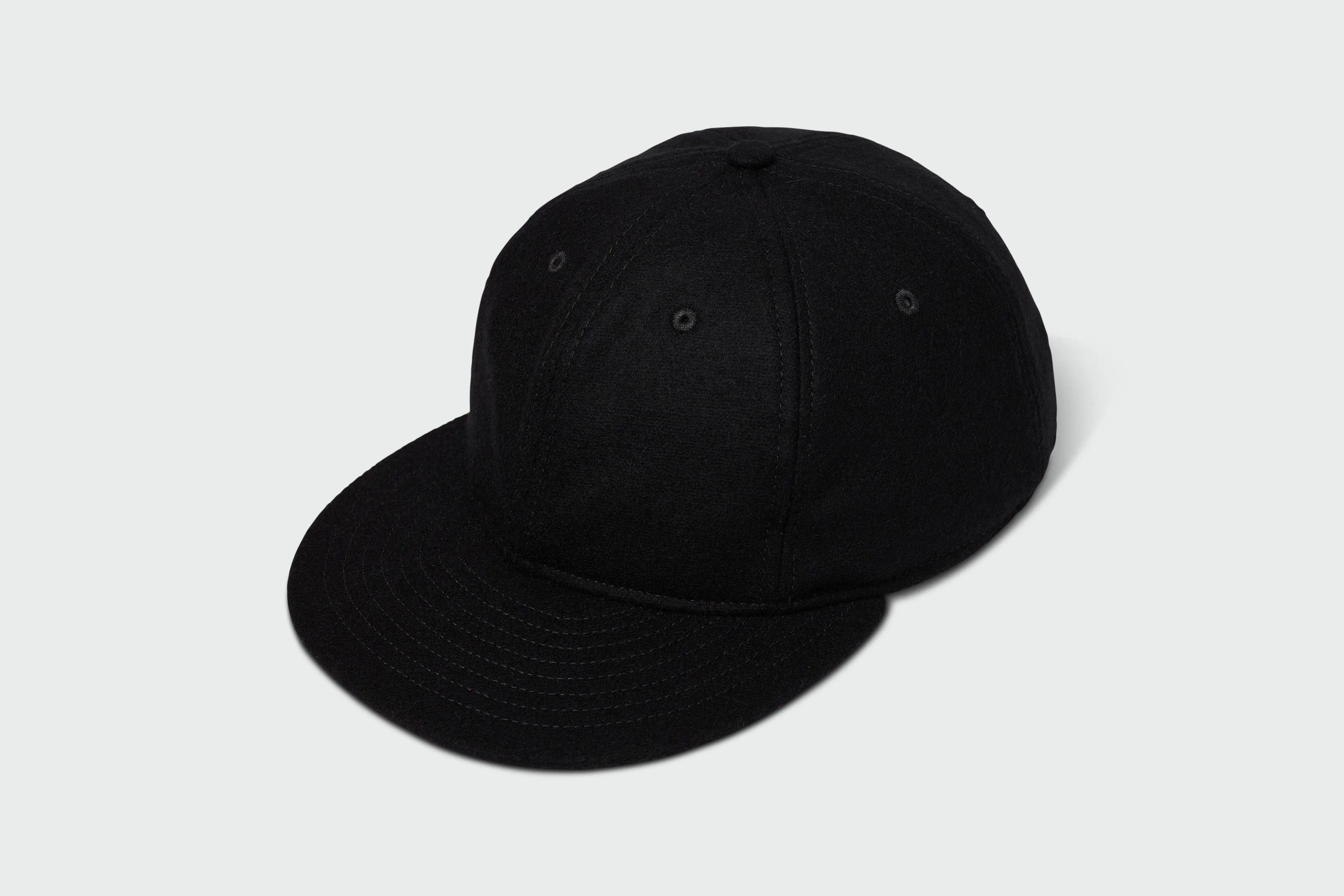 Solid Wool Vintage Flatbill Hat