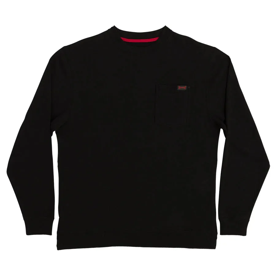 Span Crew Neck Midweight Sweatshirt Black