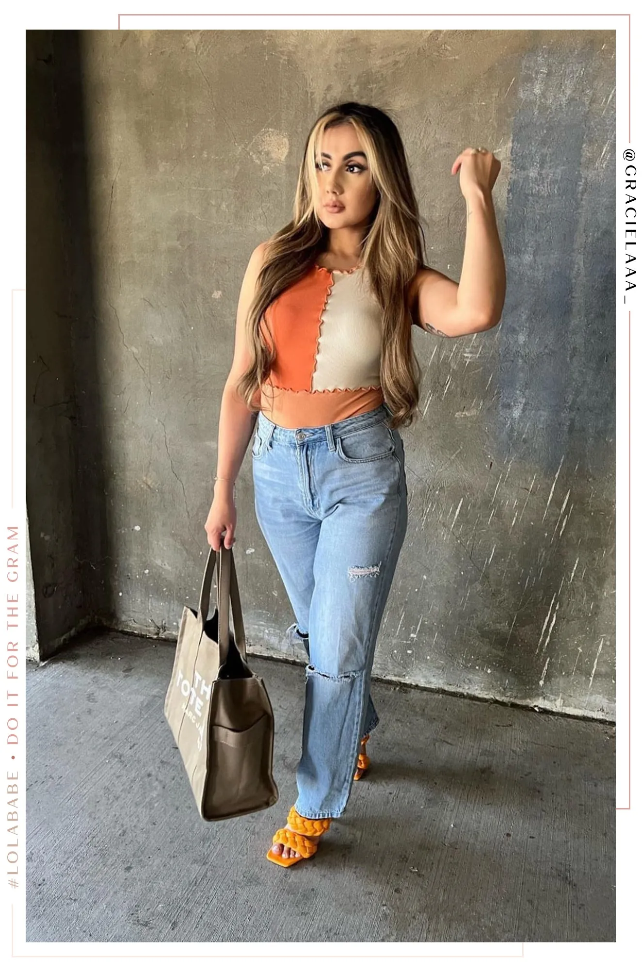 Staying Chic Sleeveless Color Blocked Bodysuit - Orange