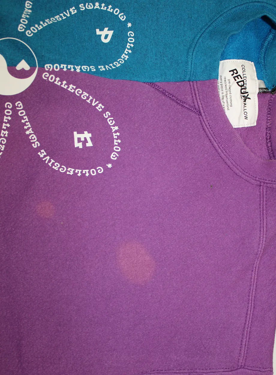 SWEATER - REDUX - SIZE L - PURPLE TURQUOISE