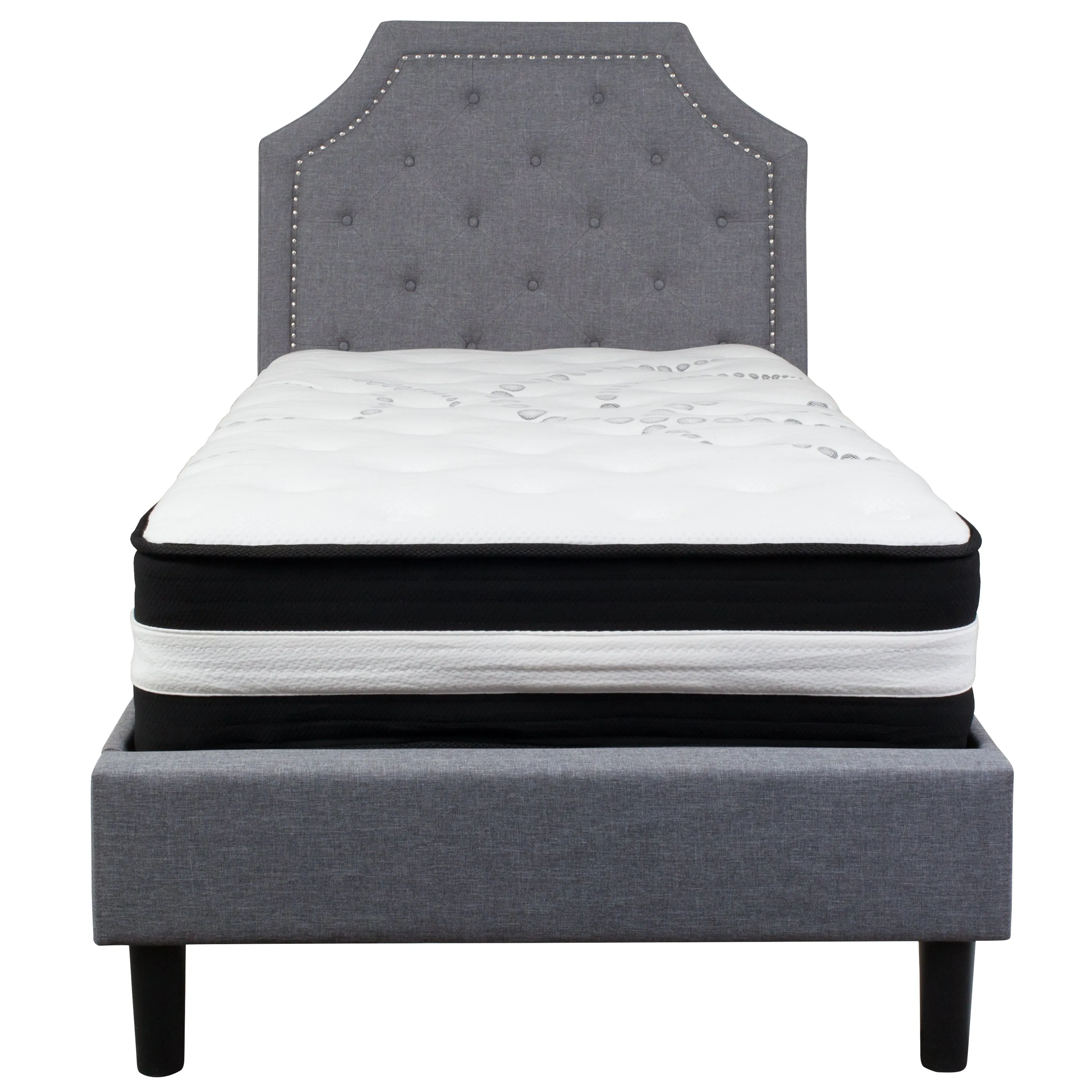 Twin Platform Bed Set-Gray SL-BM-9-GG