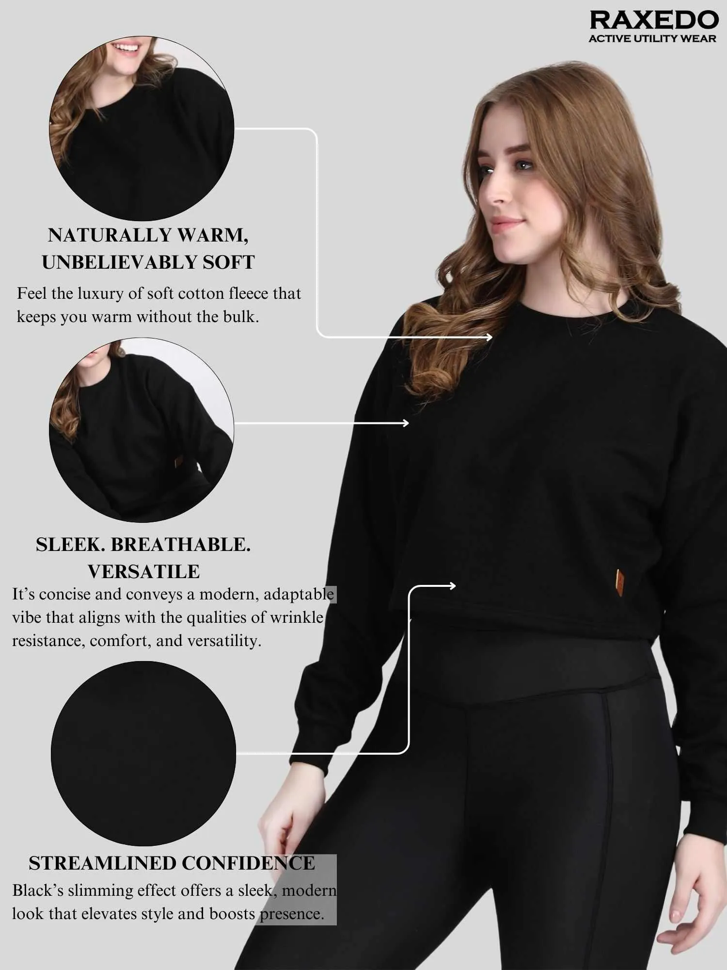 womens crop sweatshirt - Oversized