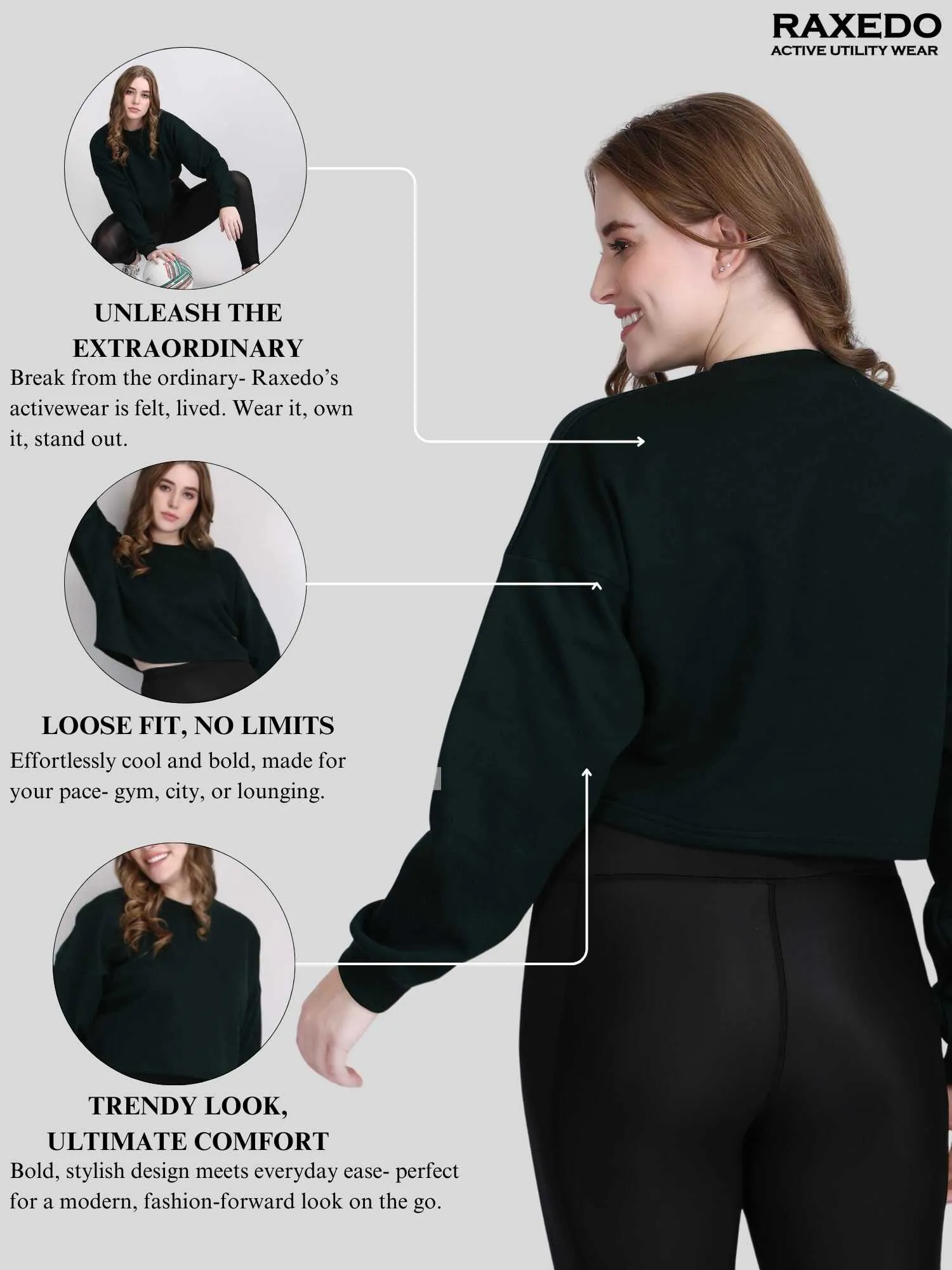 womens crop sweatshirt - Oversized