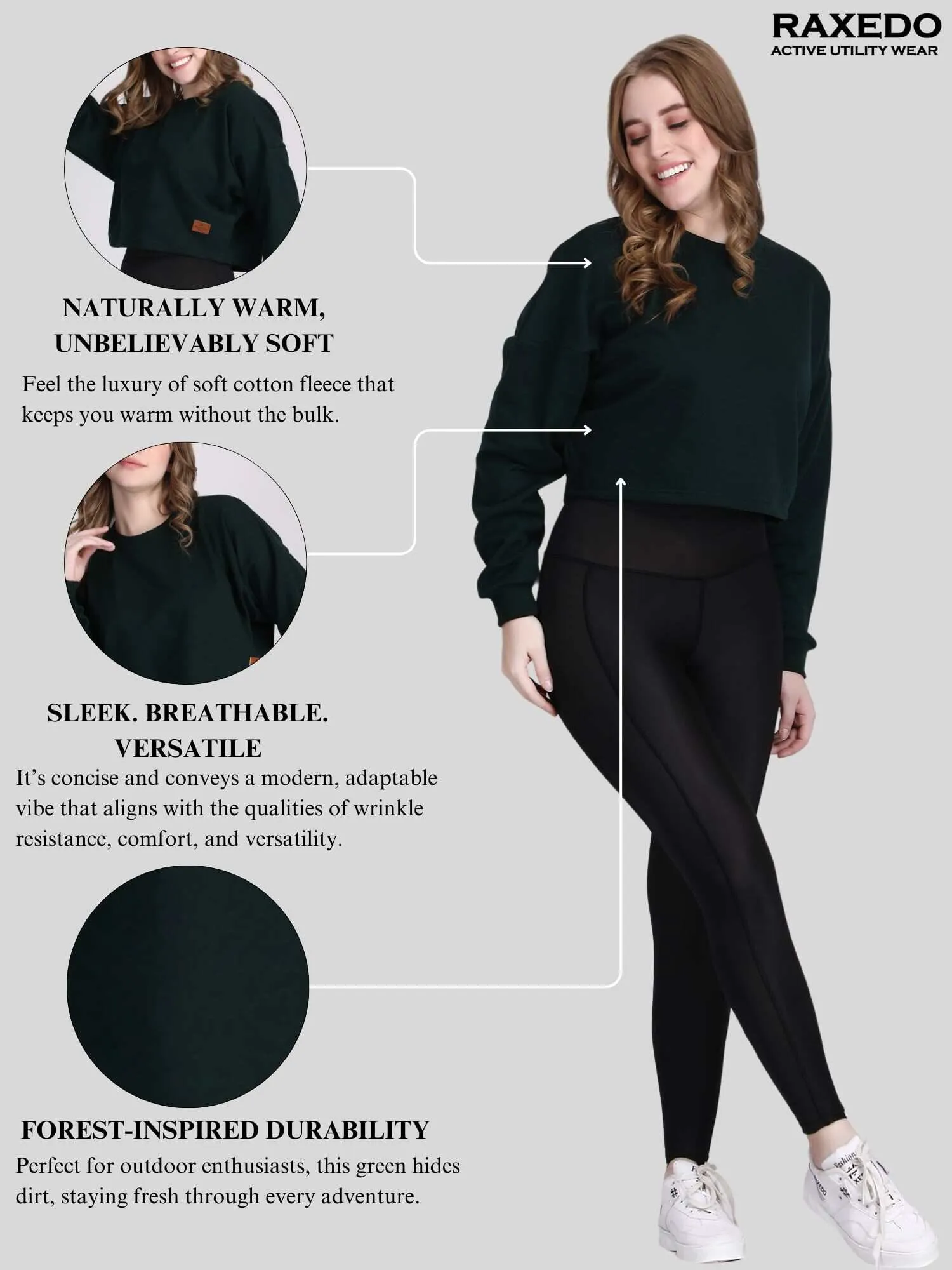 womens crop sweatshirt - Oversized