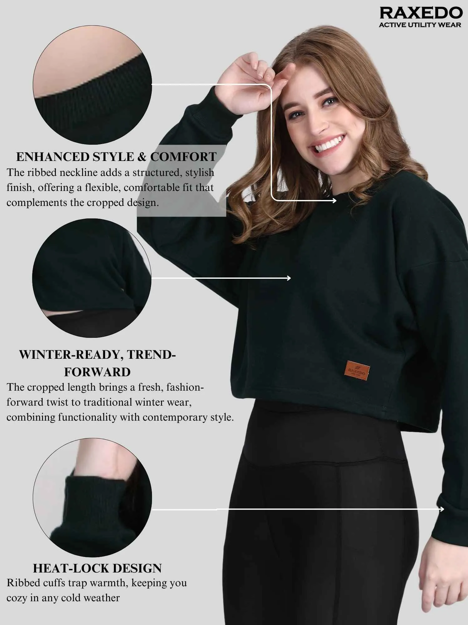 womens crop sweatshirt - Oversized