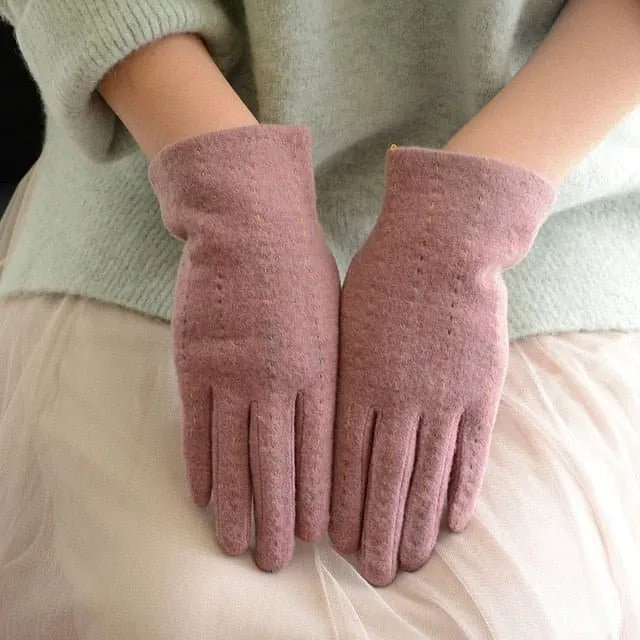 Wool Touch Screen Gloves - Soft Cashmere & Wool Blend - Touchscreen Compatible