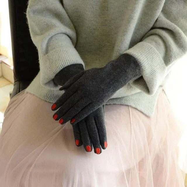 Wool Touch Screen Gloves - Soft Cashmere & Wool Blend - Touchscreen Compatible
