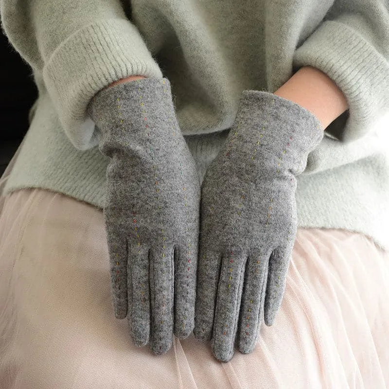 Wool Touch Screen Gloves - Soft Cashmere & Wool Blend - Touchscreen Compatible